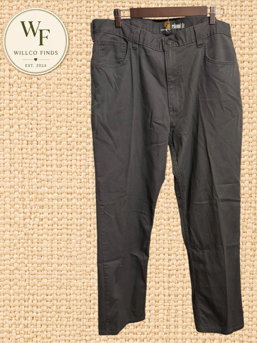 Carhartt Relaxed Fit Rugged Flex Gray Work Pants Men’s 38x32